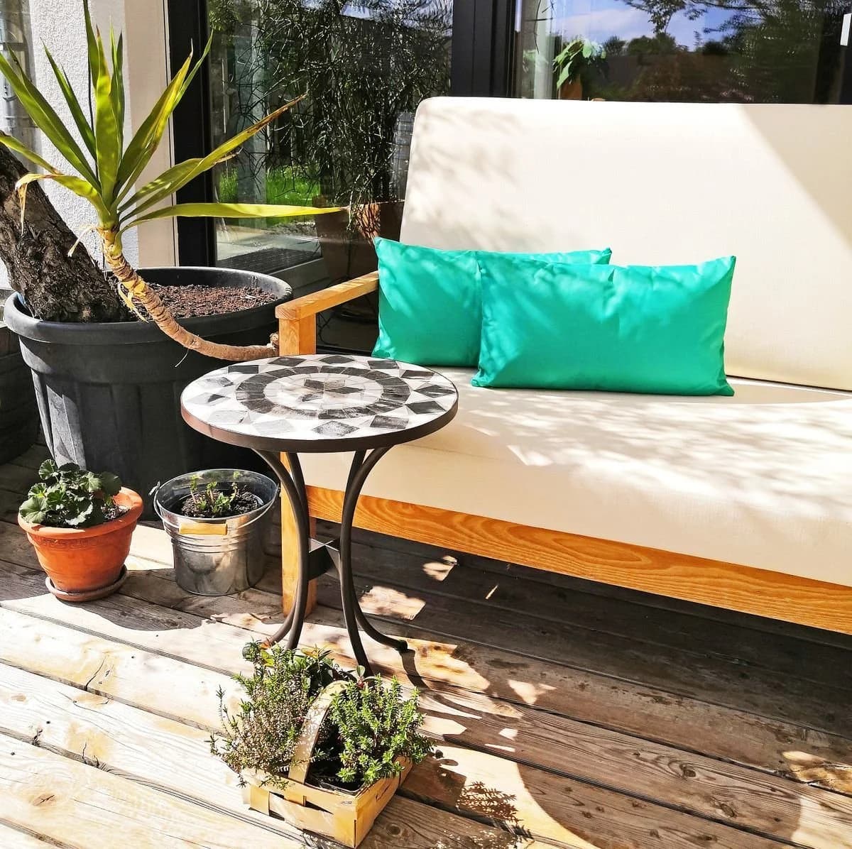 JACK Outdoor Lounge Kissen 30x50cm Aqua Wasserfest UV-Resistent
