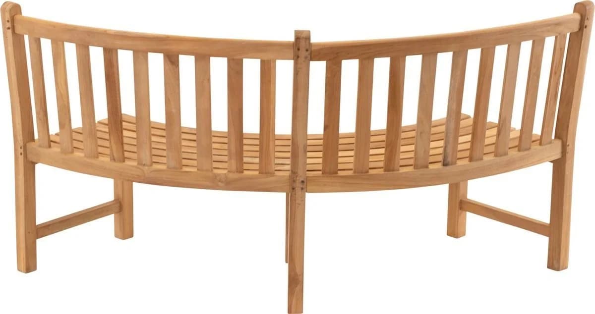 Lesli Living Gartenbank Teak-Holz Rund