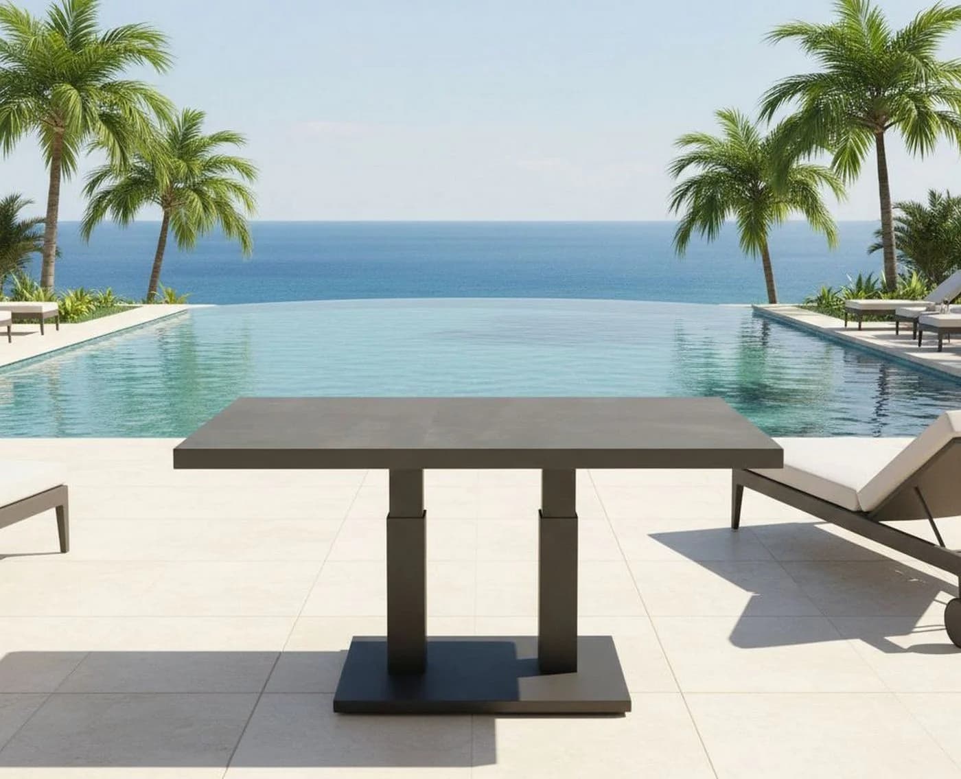 Lesli Living Hub-Loungetisch Murcia Negro Keramik Aluminium