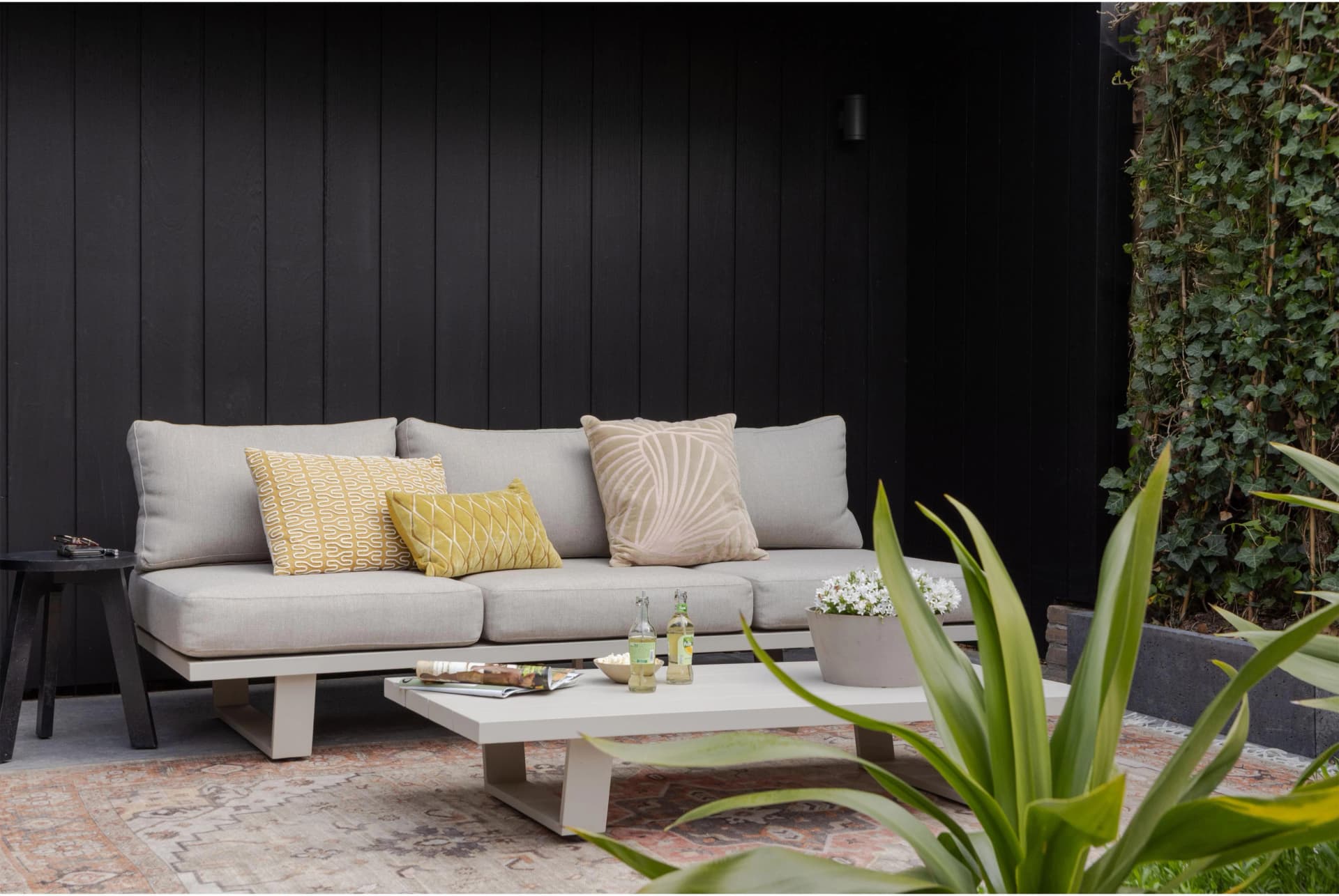 3-Sitzer WOOOD Sand Sofa Aluminium