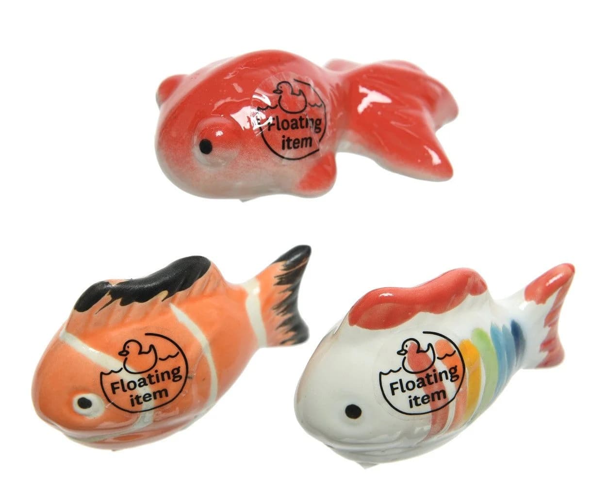 Kaemingk Schwimmfisch Deko Figur 3er Set Porzellan Teichdeko