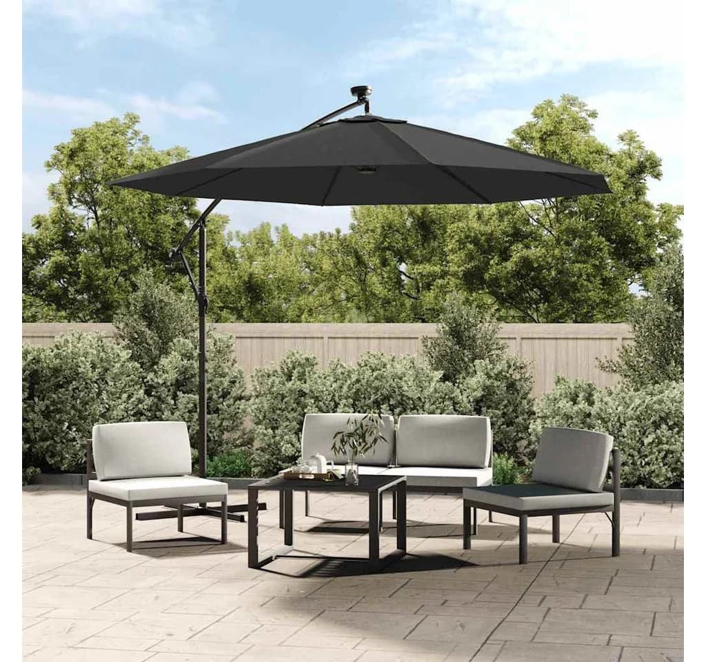 vidaXL Sonnenschirm Ersatzbezug Anthrazit 350 cm
