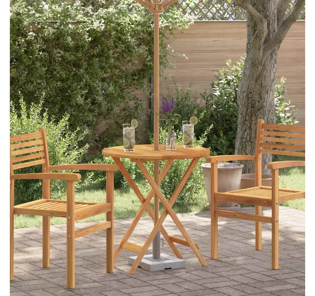 vidaXL Klappbarer Gartentisch Eukalyptus massiv