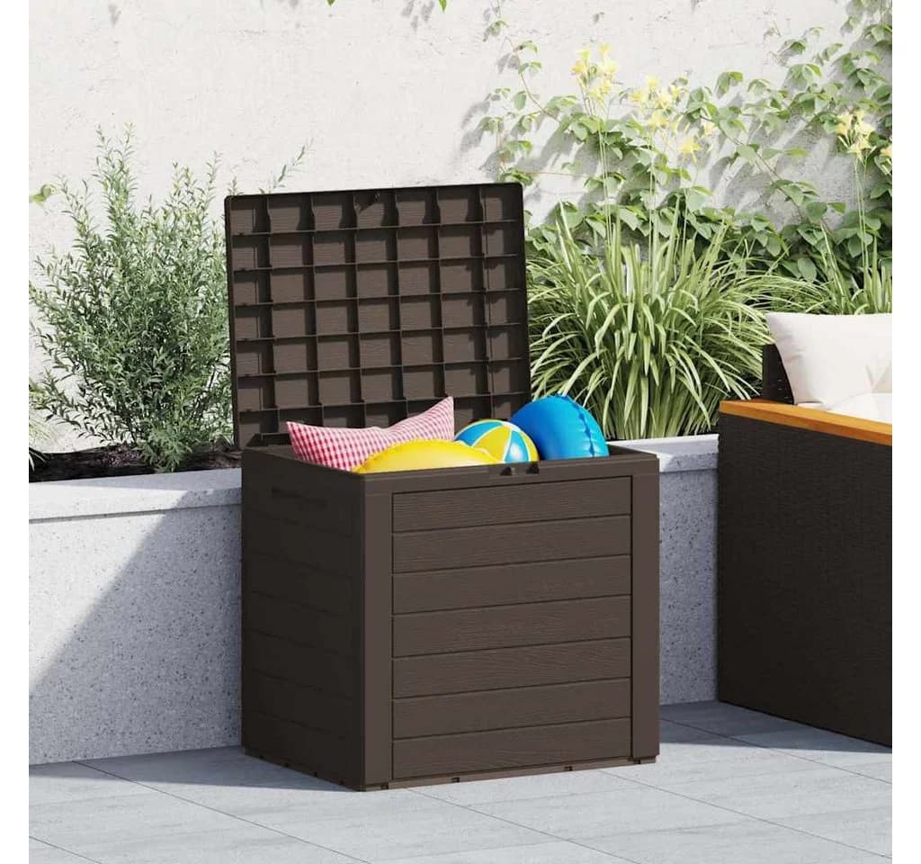 vidaXL Gartenbox Braun 58,5x46x55 cm Polypropylen