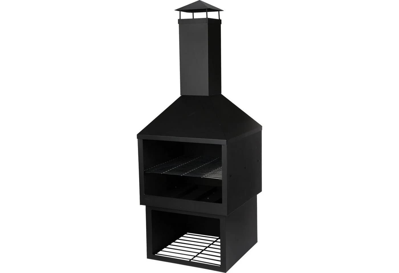 Ambiance Schornsteingrill Schwarz Metall 118 cm