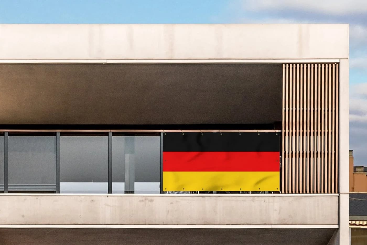 MuchoWow Balkonsichtschutz Deutschland Flagge PVC