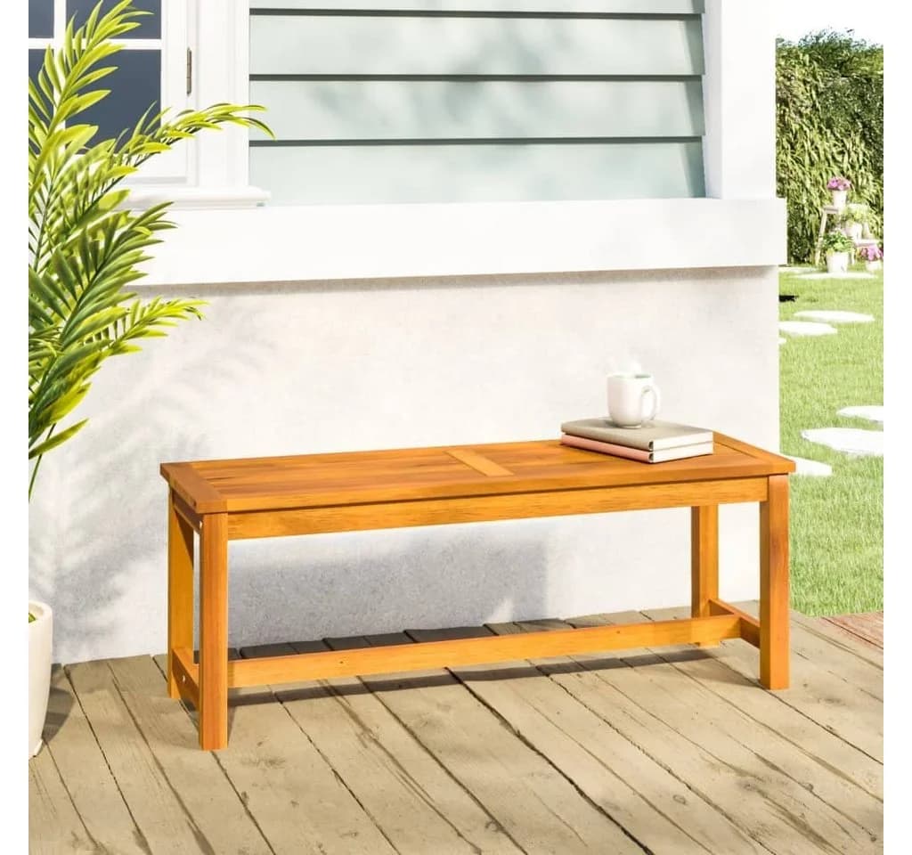 vidaXL Gartenbank 110x35x45 cm Massivholz Braun
