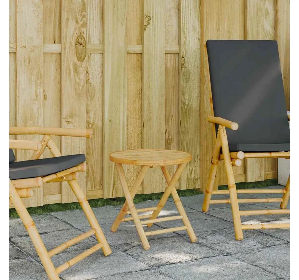 vidaXL Gartentisch Klappbar Bambus 45x45 cm