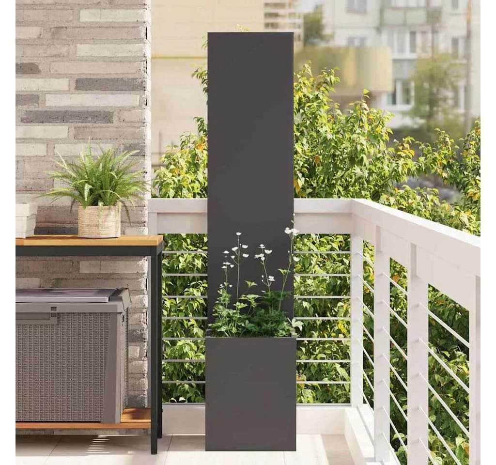 vidaXL Gartensichtschutz Stahl Schwarz Modern