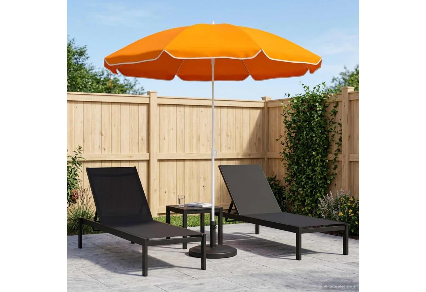 vidaXL Garten-Sonnenschirm 160 cm Orange Polyester
