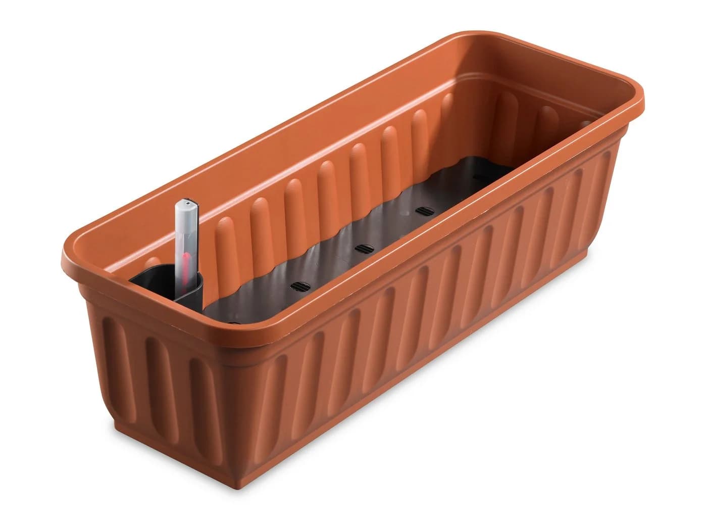 ALPFA Balkonkasten 60 cm Terracotta mit Wasserspeicher
