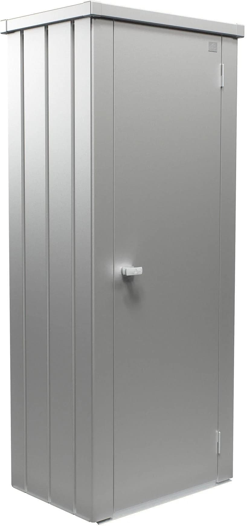 BioHort Mehrzweckschrank Julia Gr. M HIGH Silber Metallic Terrassenschrank