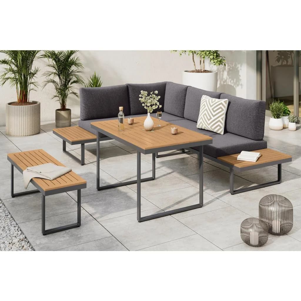 Ambia Garden Loungegarnitur 4-teilig Aluminium Polywood