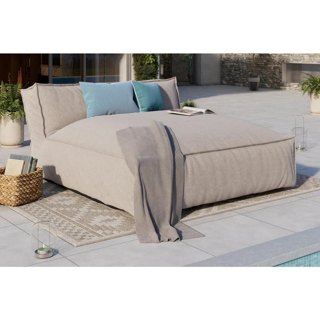 Ambia Garden Loungesofa Beige Textil 2-Sitzer Outdoorsofa