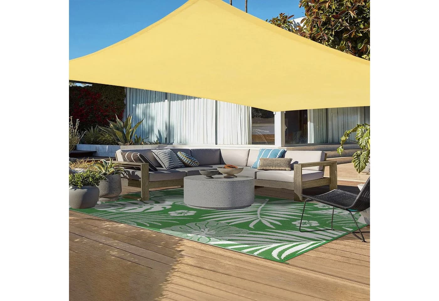 Jibenhome Sonnensegel Wasserdicht UV-Schutz Rechteckig Quadratisch