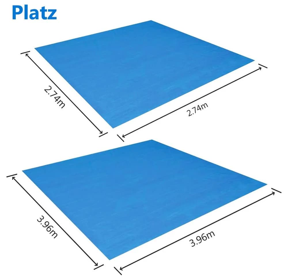 BTTO Pool Bodenschutzplane Wasserdicht Blau PE