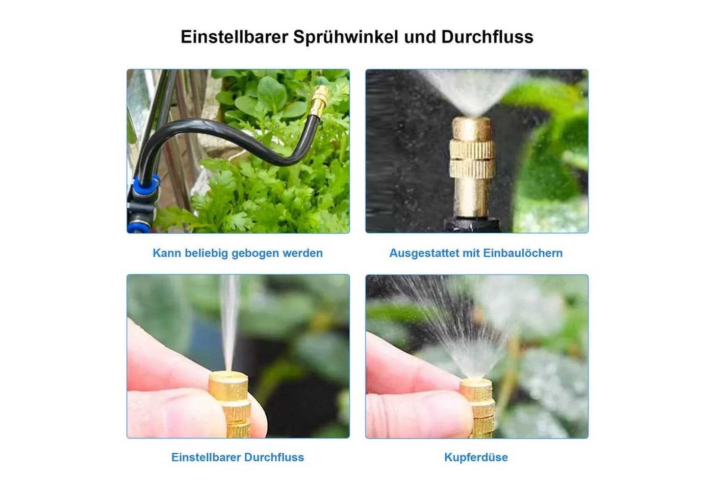 Jibenhome Bewässerungssystem 5M Automatisch mit Sprühdüse