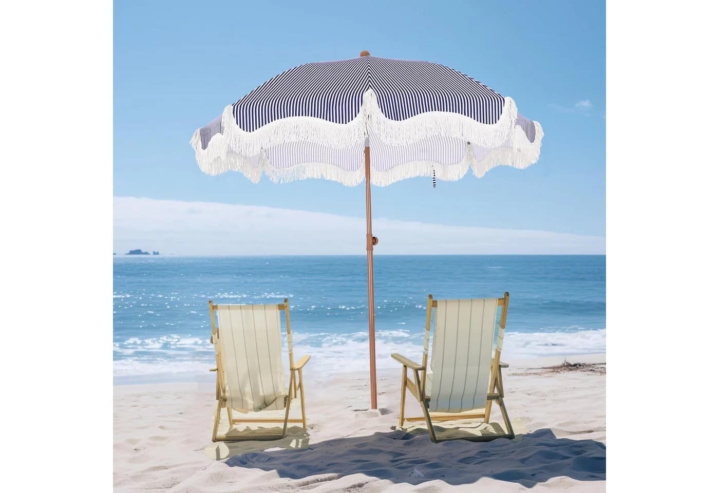 PHI VILLA Sonnenschirm mit UV-Schutz 50+ und Kurbel